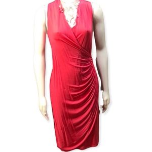 H & M pink ruched dress